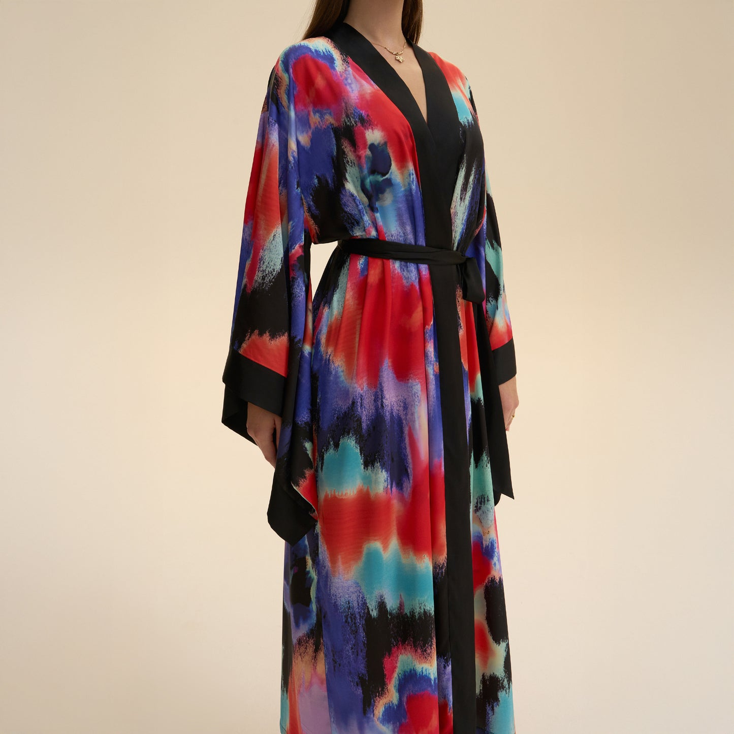 Satin Pajamas With Wide Sleeves For Women