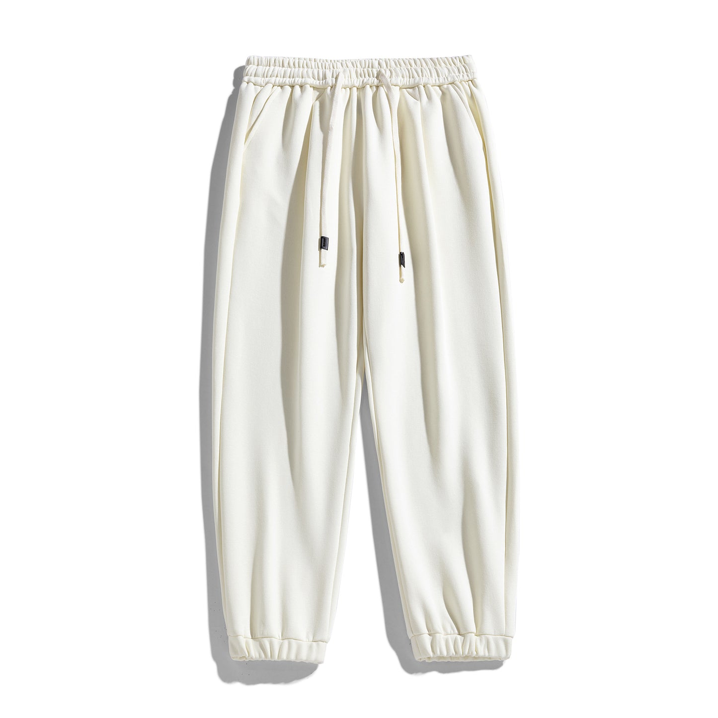 Solid Color Plus Size Round Neck Sweater Casual Pants Suit