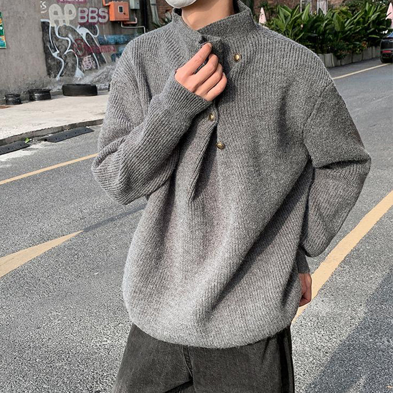Idle Style Diagonal Sweater Jacket