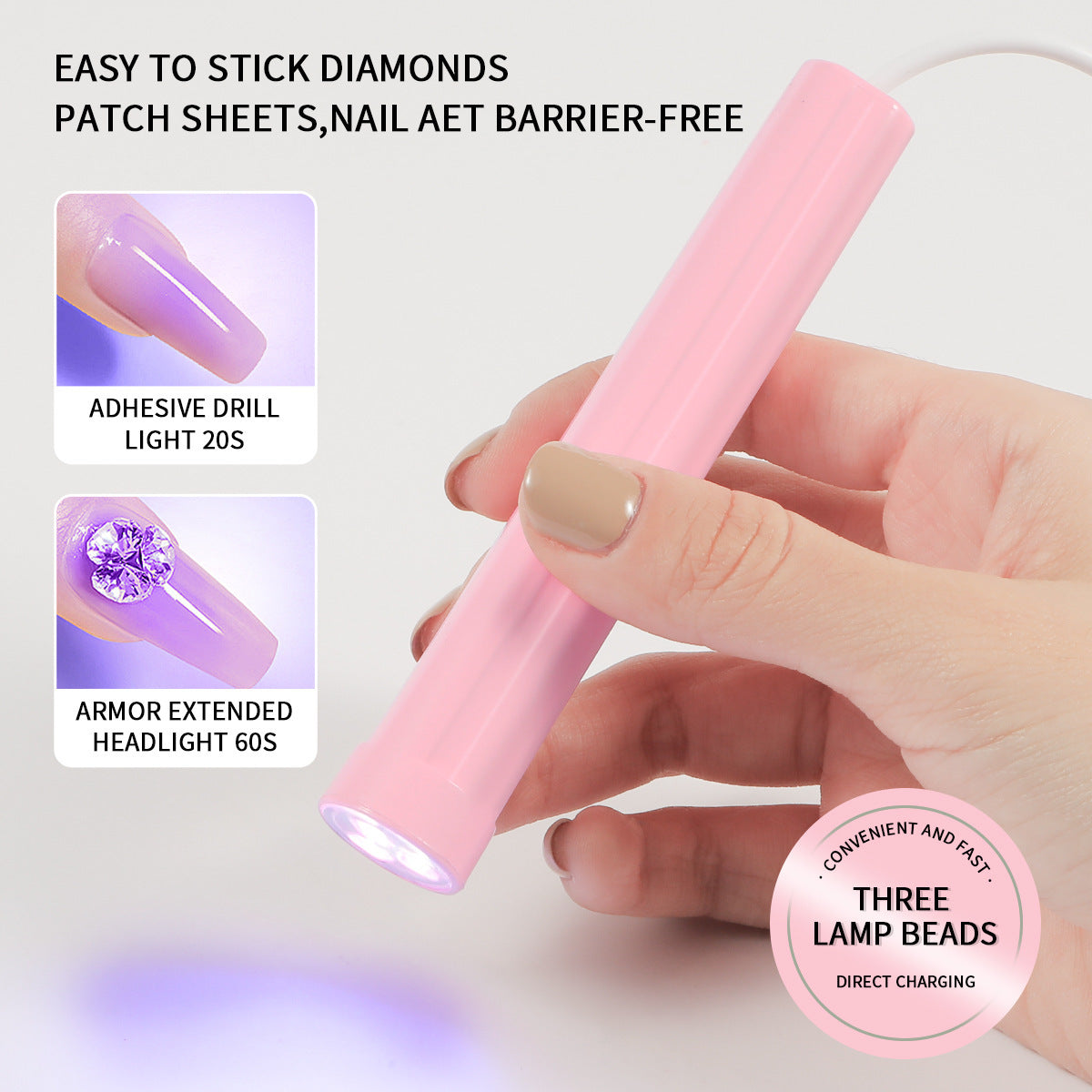 Handheld Manicure In-line Lamps Small Portable