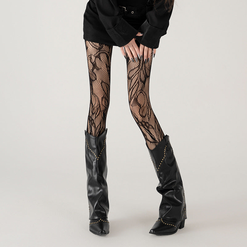 Mesh Stockings With Boots Maillard Pantyhose