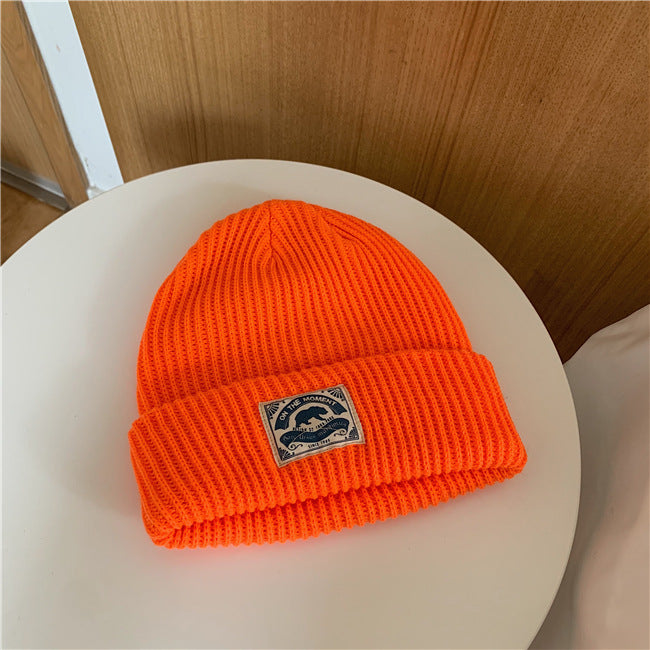 Japanese Patch Wool Hat Warm All-match Knitted