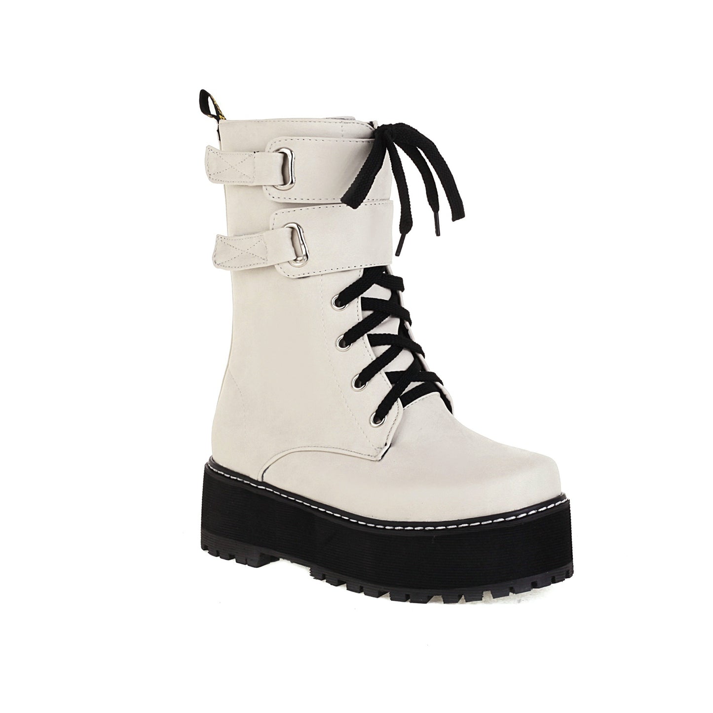 New Women's Fashion Thick Sole Plus Size Side Zipper Boots