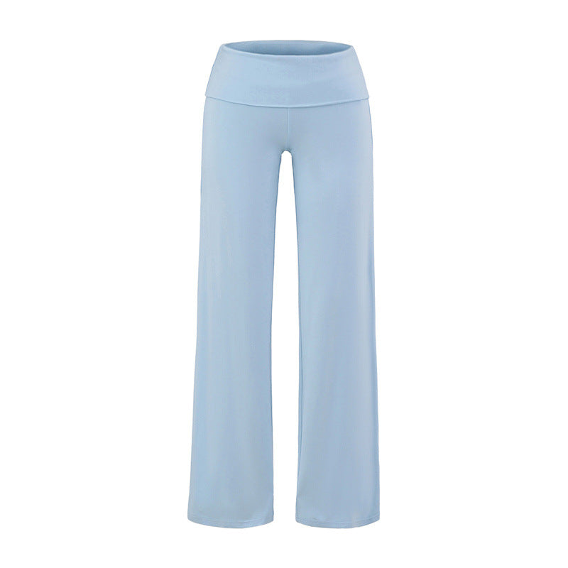 Women's Waist Straight Wide-leg Pants