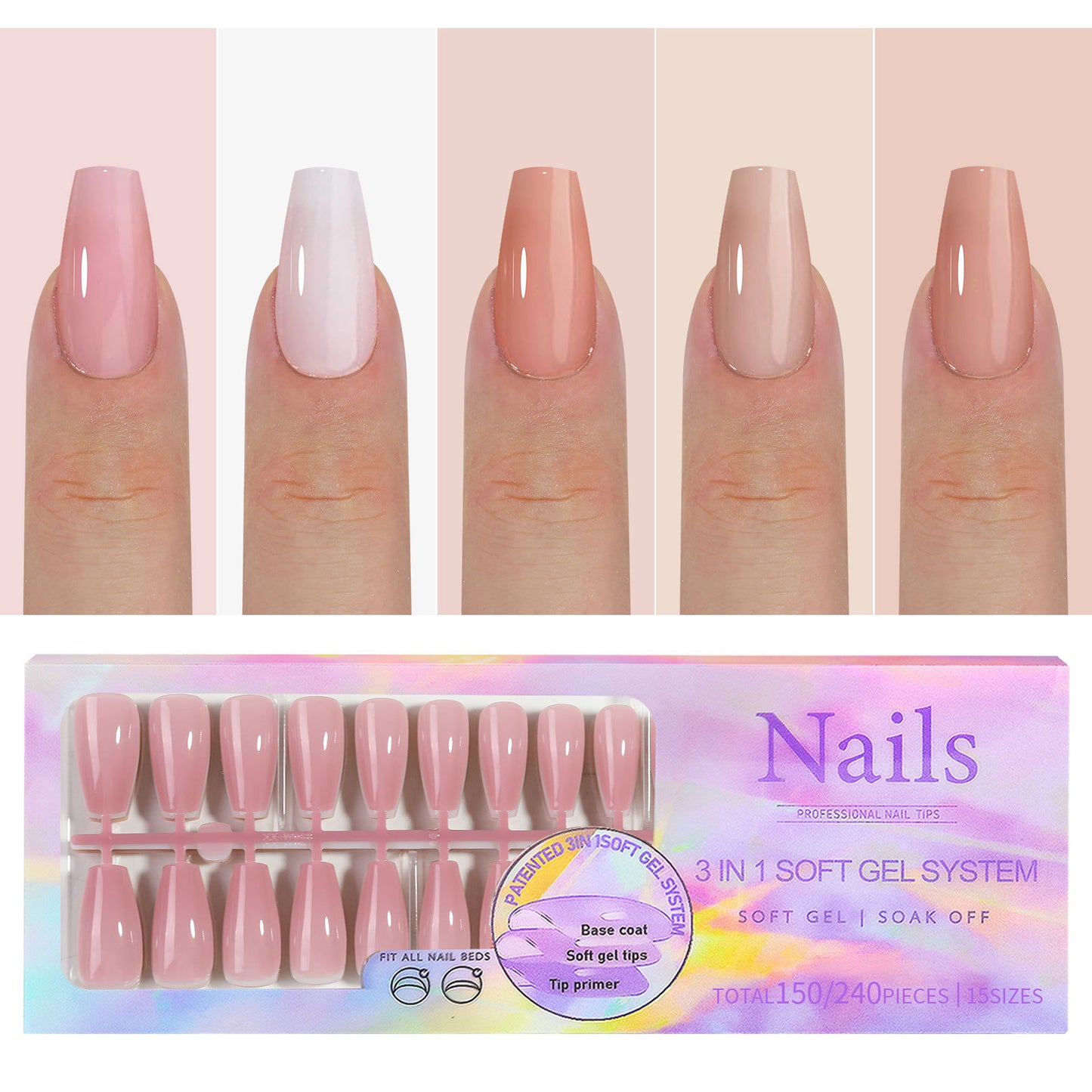 Nude Seamless Wear Armor Removable Nail Stickers