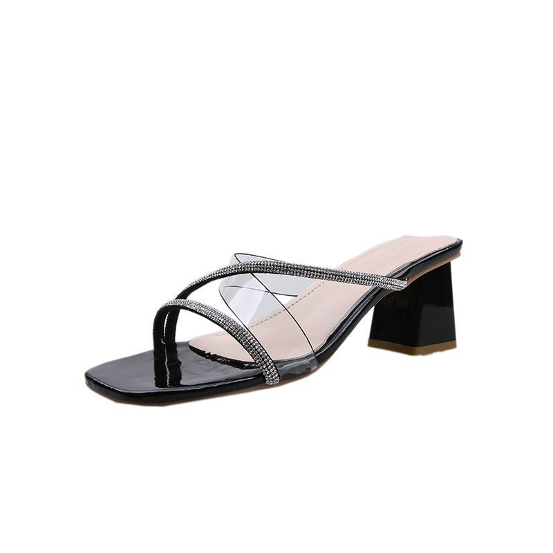 Korean Style Simple Fashion Transparent Sandals And Slippers
