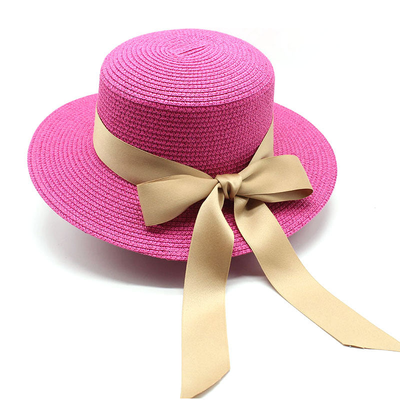 Summer Flat Brim Straw Hat Female Japanese And Korean