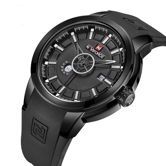 Men's Waterproof Quartz Sports Watch With Calendar