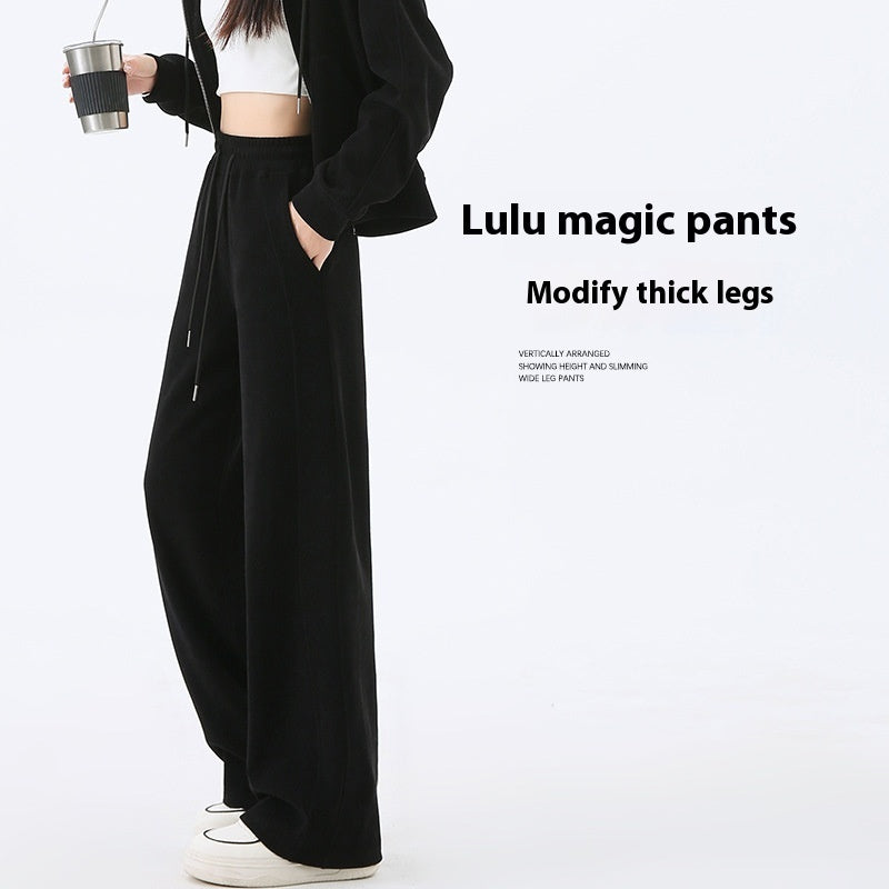 Chenille Wide-leg Pants Women's Loose Casual Fleece Corduroy