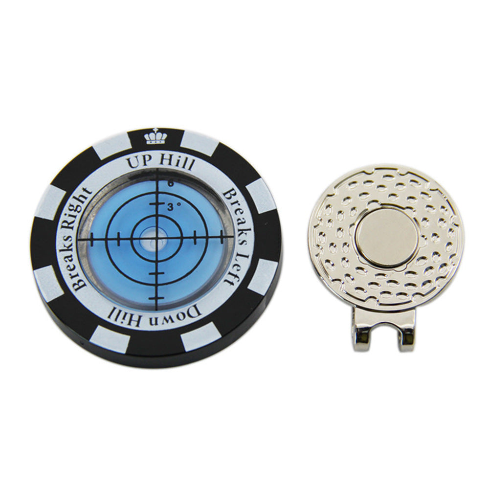 Golf Level Hat Clip Measurement With Position Mark Green Level
