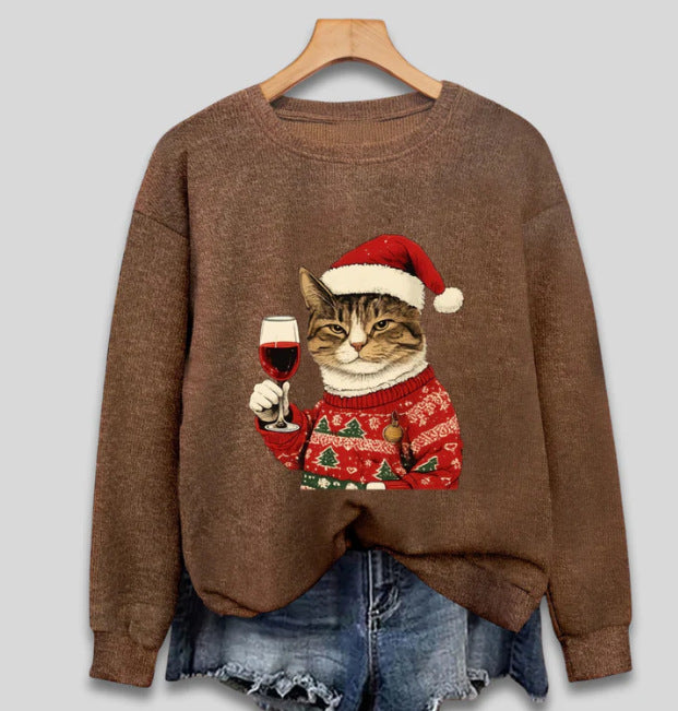 Womens Crew-Neck Pullover Faux-Knit Sweater