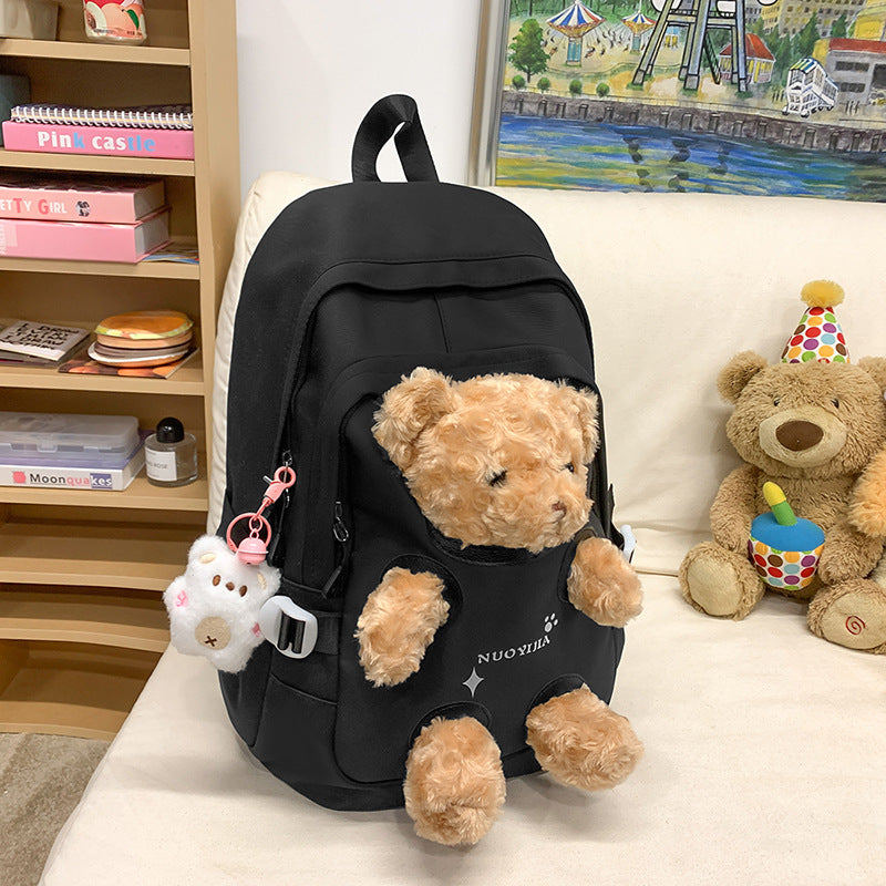 Cute Bear Schoolbag Junior High School College Backpack