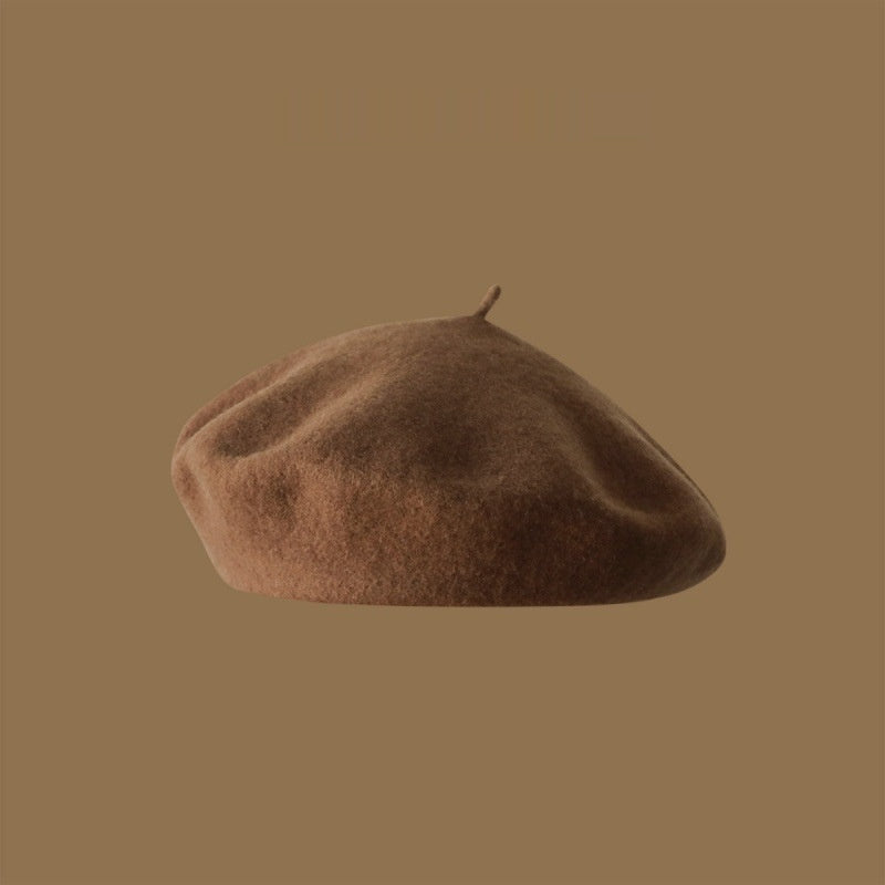 Uld Beret Piger Japansk Stil Kunstnerisk Vintage Malermunkehue