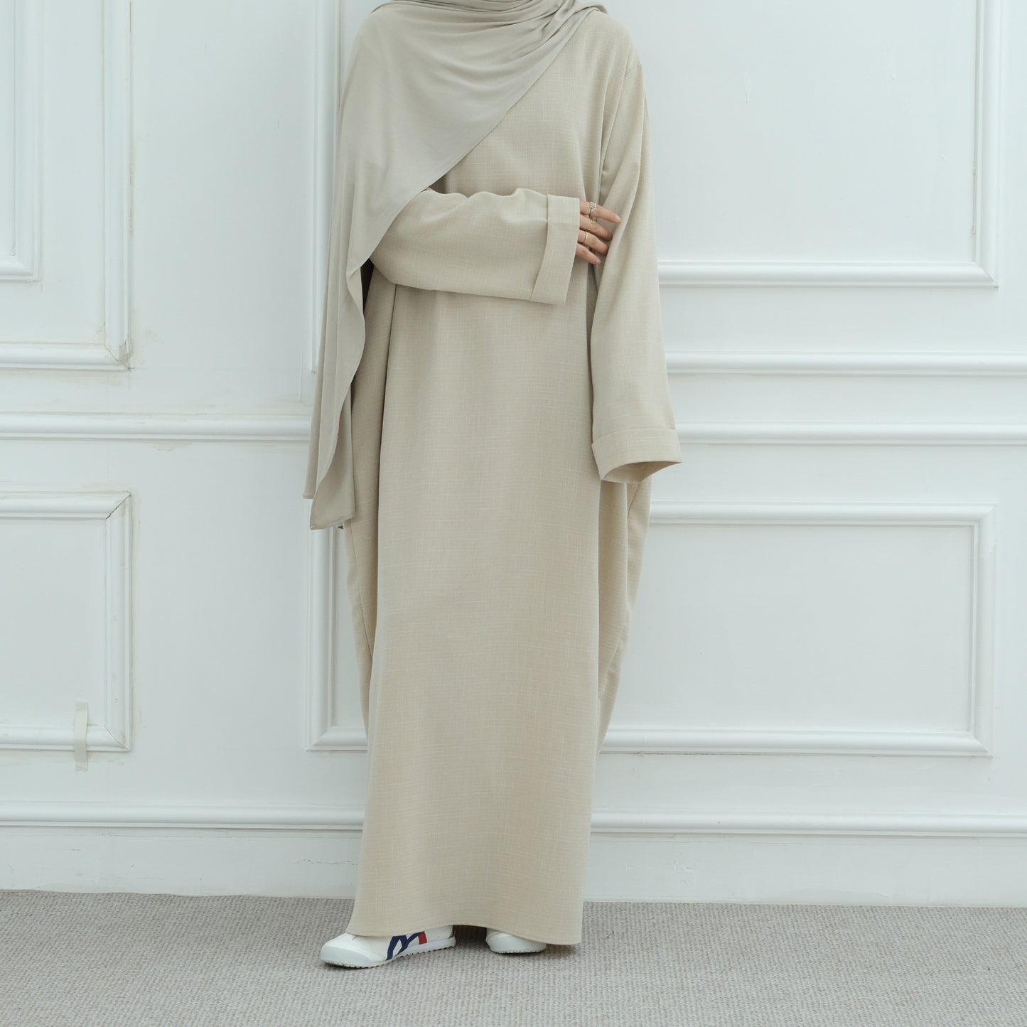 Dubai Turkish AliExpress Solid-Color Robe Dress