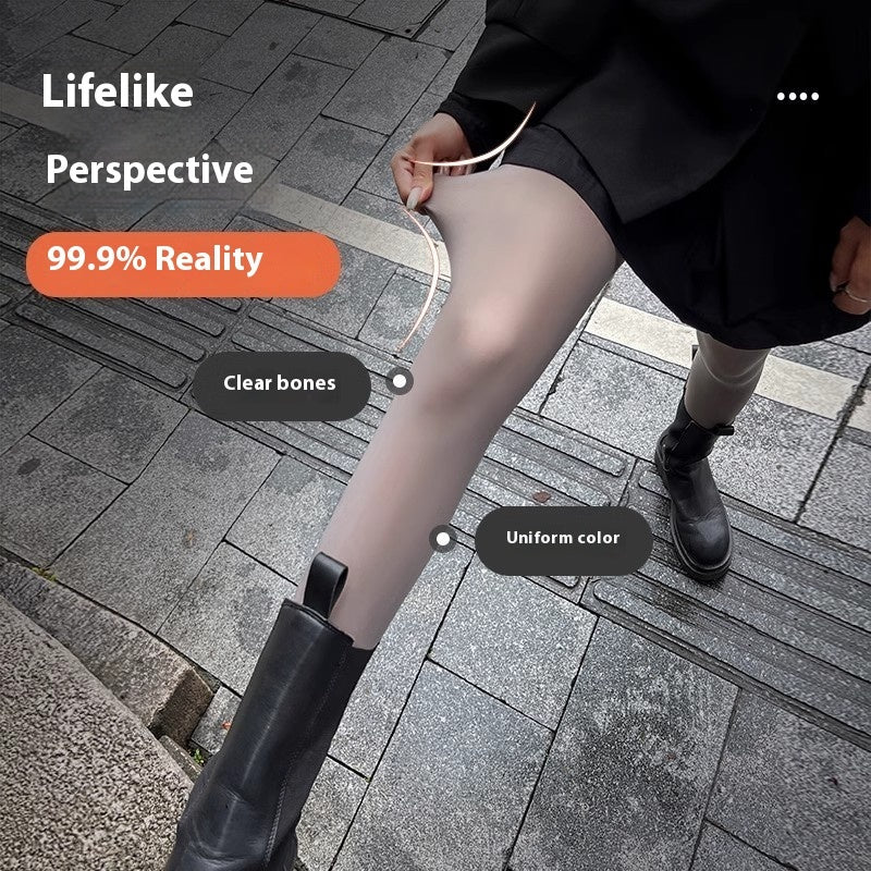 Autumn And Winter Transparent Oversized Leggings