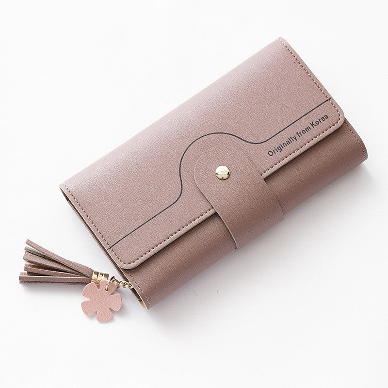 Geometrisk Alfabet Spænde Clutch Kvast Blad Lang Damepung