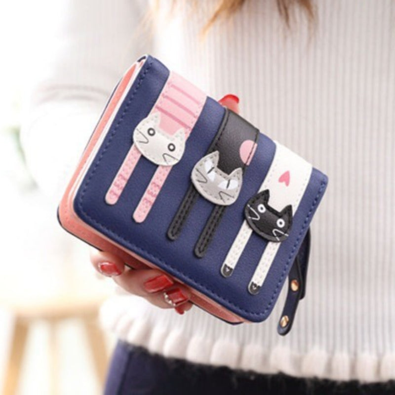 Pung Dame Lang Lynlås Møntpung Mode Clutch Taske Sød Studenter Multifunktionel Kortholder