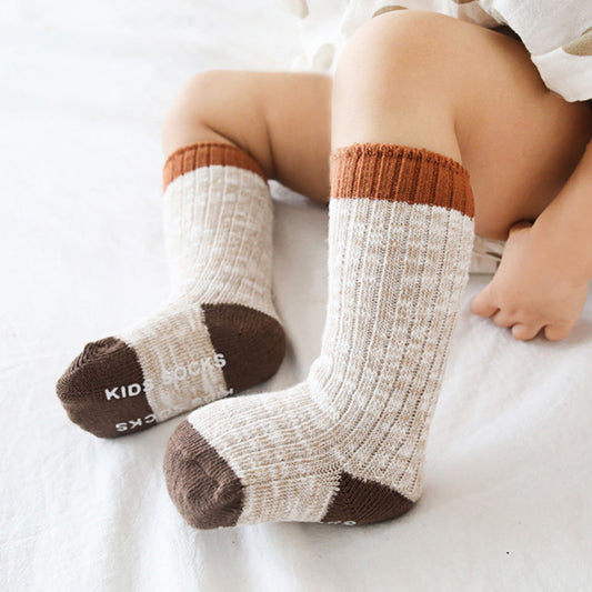 New Double Middle Tube Non-slip Baby Socks Non-slip