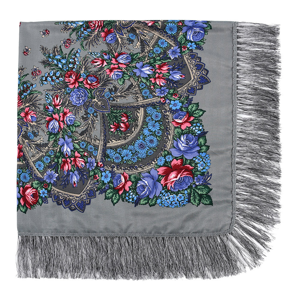 Shade And Sunscreen Printed Fringed Shawl
