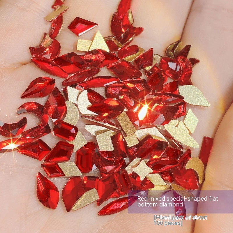Nail Ornament Mixed 100 Aurora Diamond Phantom Shaped Diamon