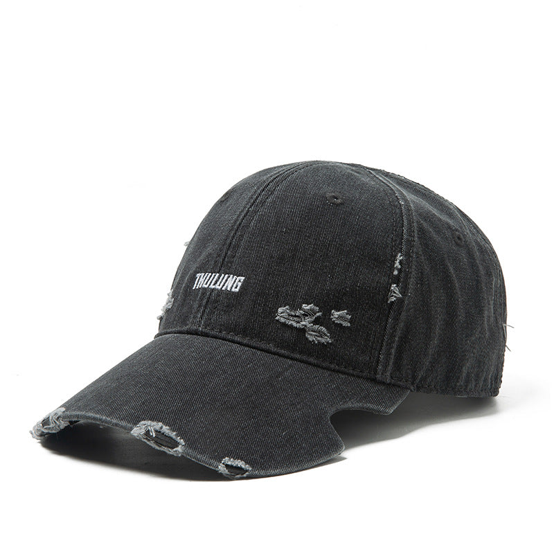 Retro Washed Ripped Baseball Cap Fashion Cowboy Japanese Street