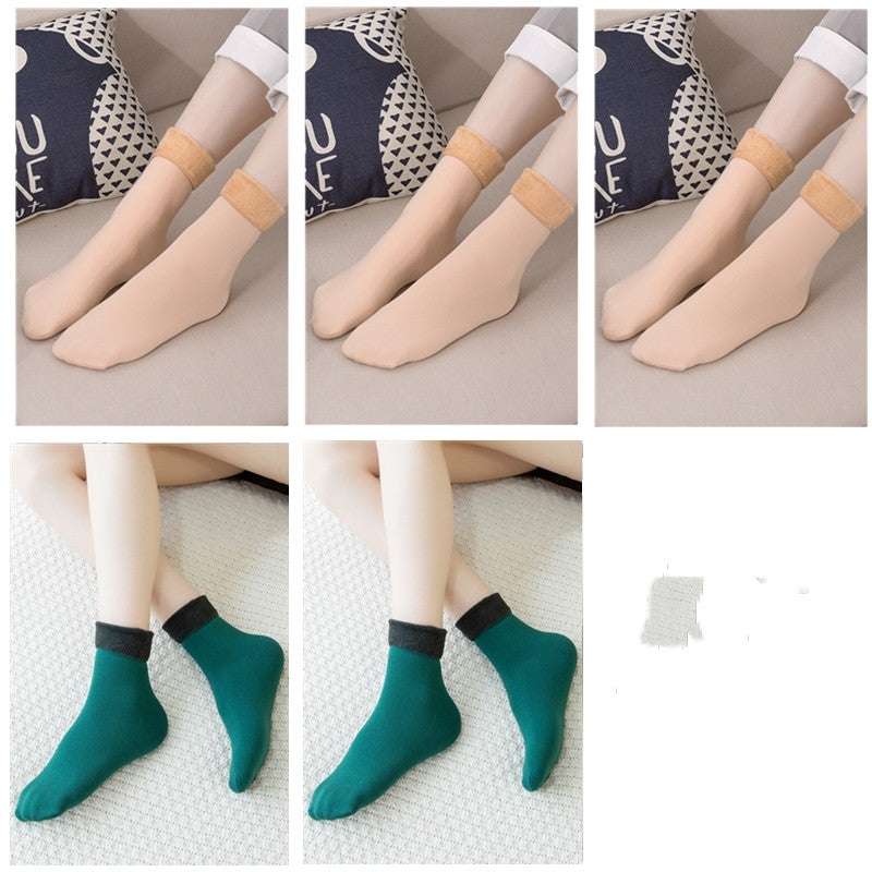 Plus Fleece Socks To Keep Warm Snow Women In Autumn And Winter
