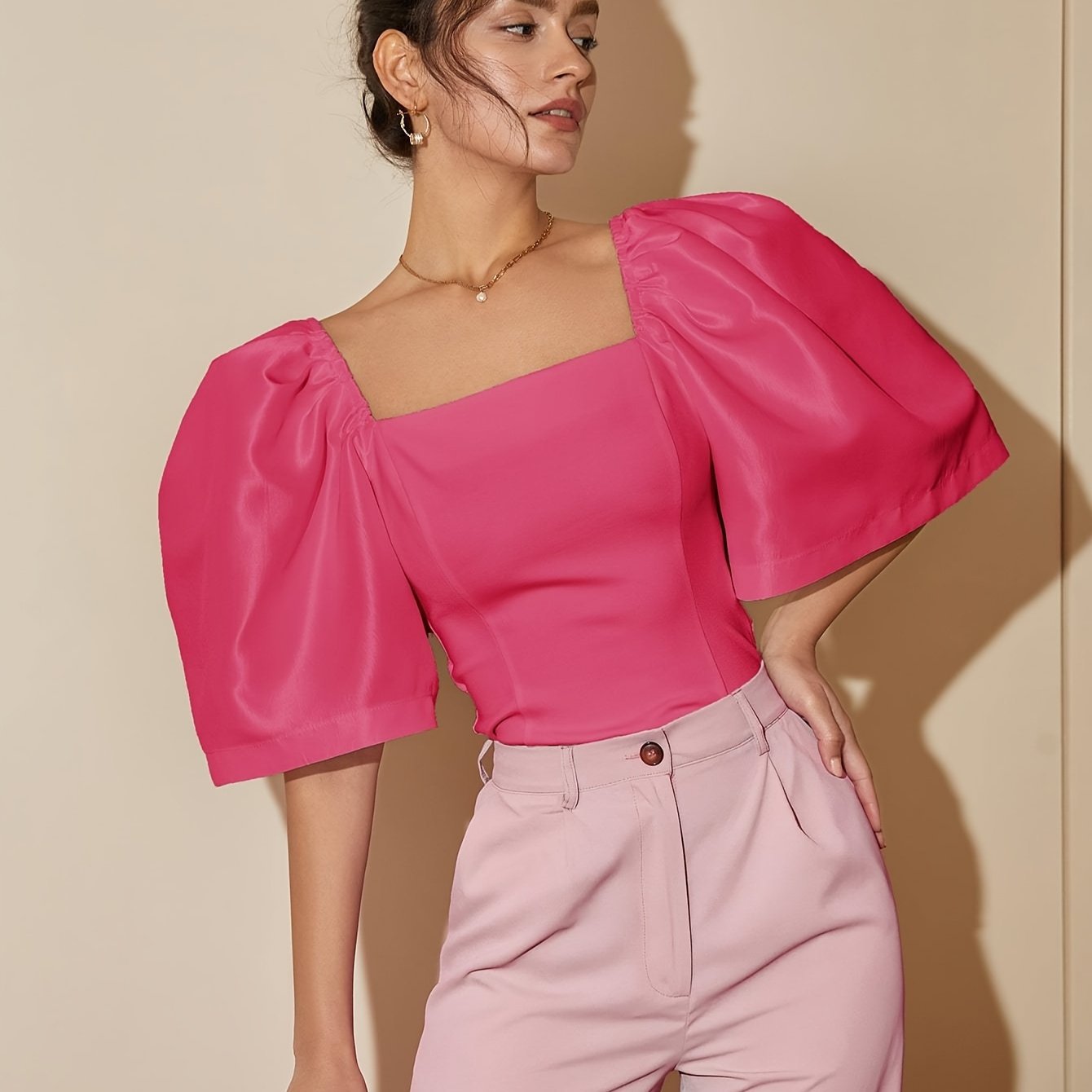 European And American Polyester Elegant Top