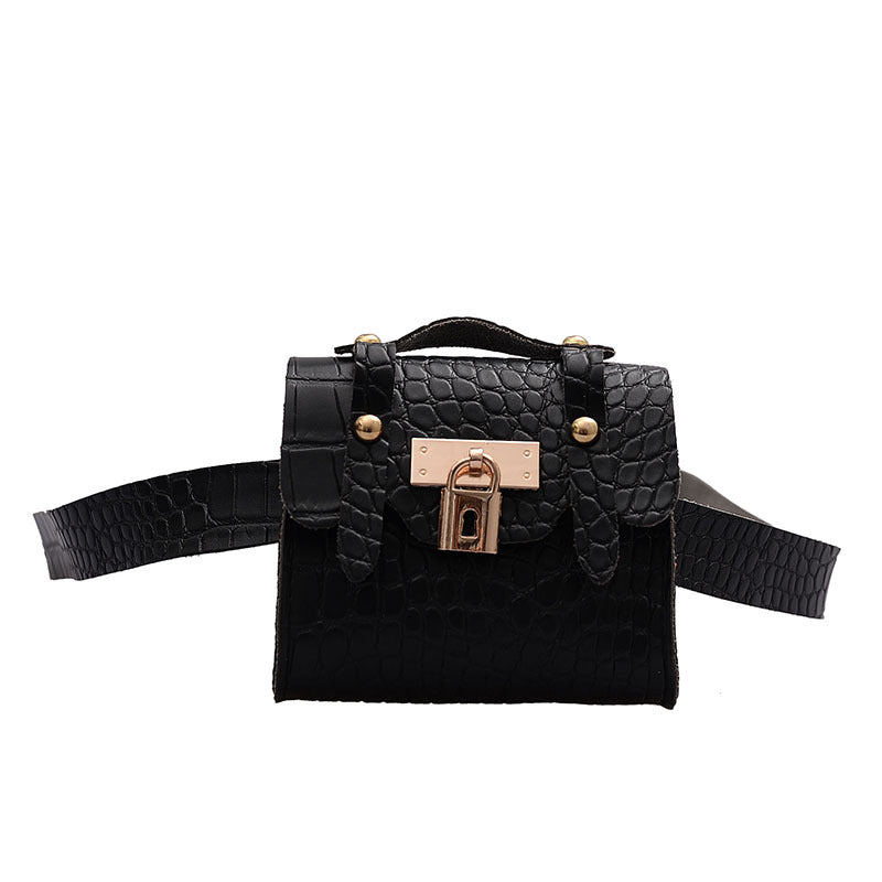 Chain Decoration Crocodile Belt Crossbody Bag