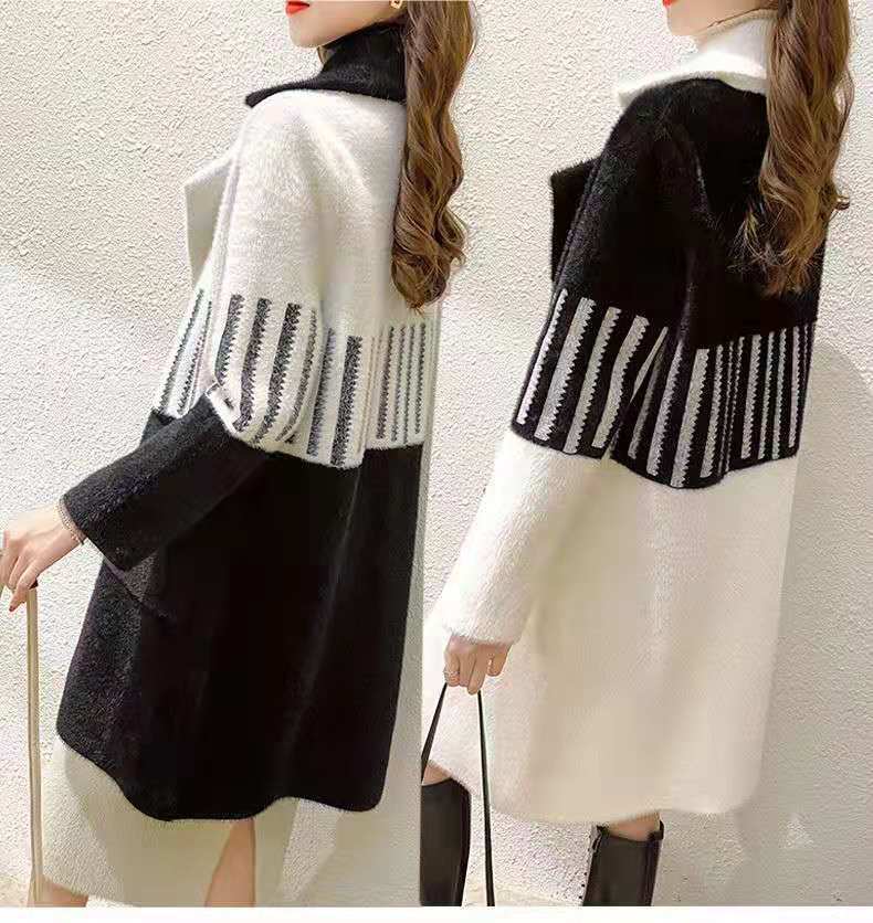 Woolen Coat Thickened Mink Double-sided Fleece Mid-length