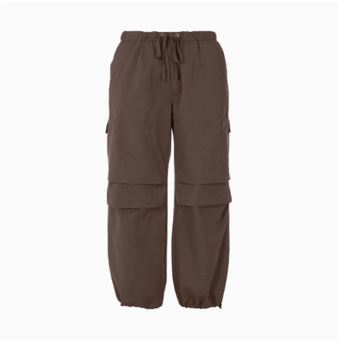 Overalls Retro Ankle-tied Casual Wide-leg Trousers