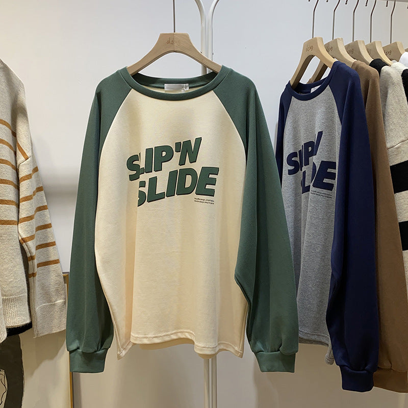 Slankende Langærmet Alsidig Raglan Top