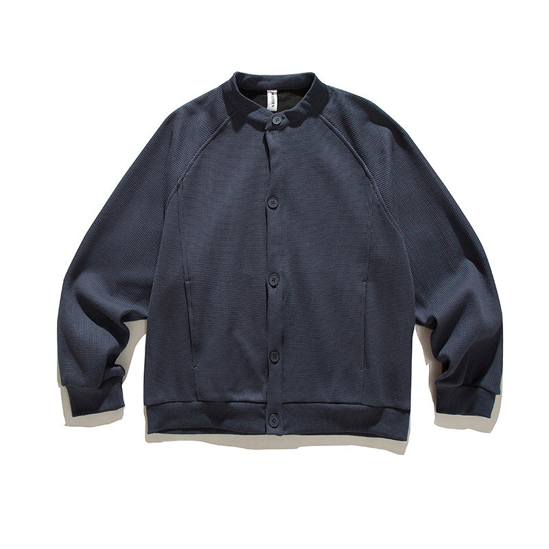 Men's Raglan Sleeve Loose Baseball Uniform Coat