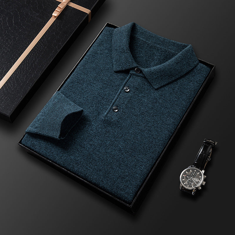 Efterår Casual Langærmet Polo Sweater