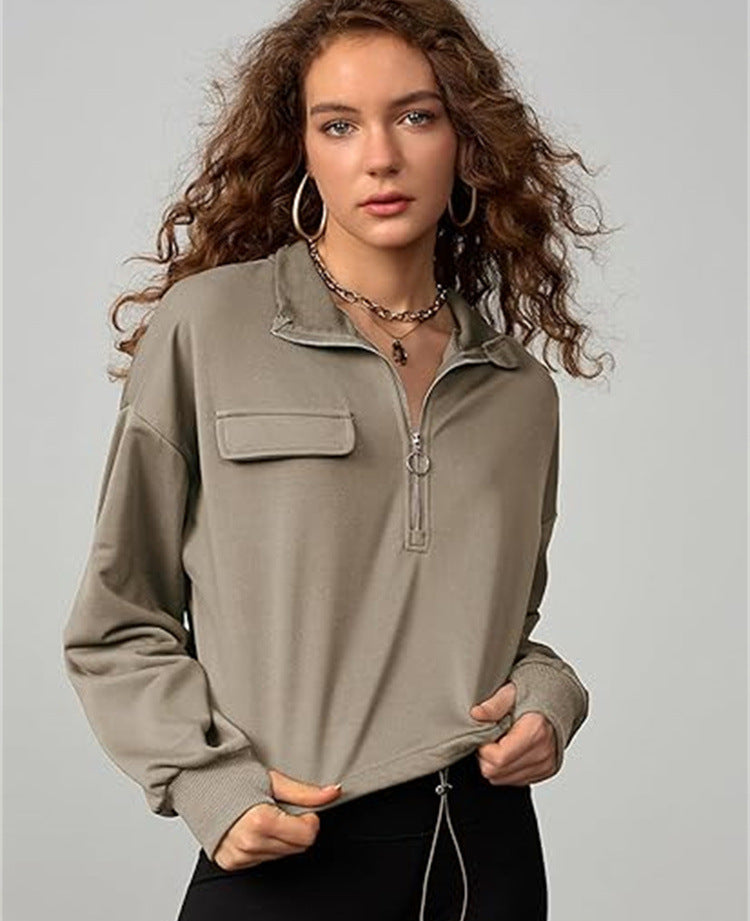 Dame sweatshirt med lange ærmer