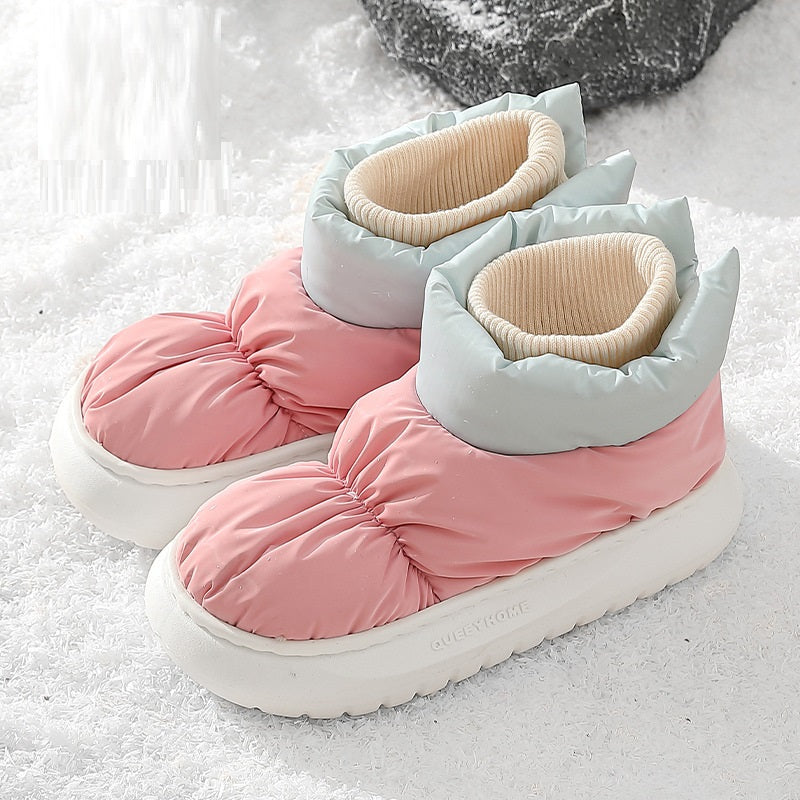 Women's Thick Bottom Down Cloth Snow Boots