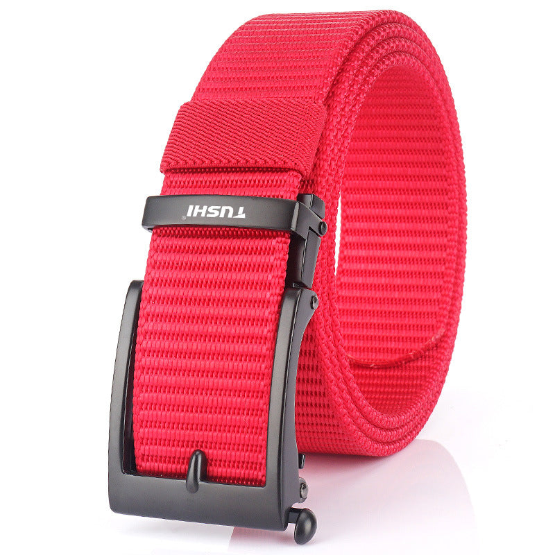Men's Casual Fashion Automatic Buckle Canvas Belt