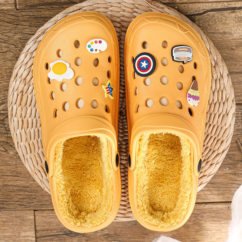 Women's Fleece Cotton Slippers Warm And Comfortable