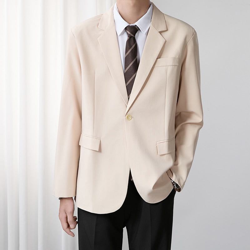 Herre Blazer i koreansk stil, trendy og casual forretningsjakke