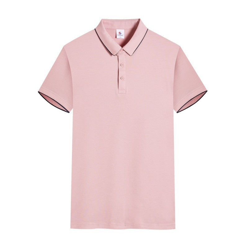 Men's And Women's Same Style Short Sleeve Work Clothes Youth Lapel T-shirt