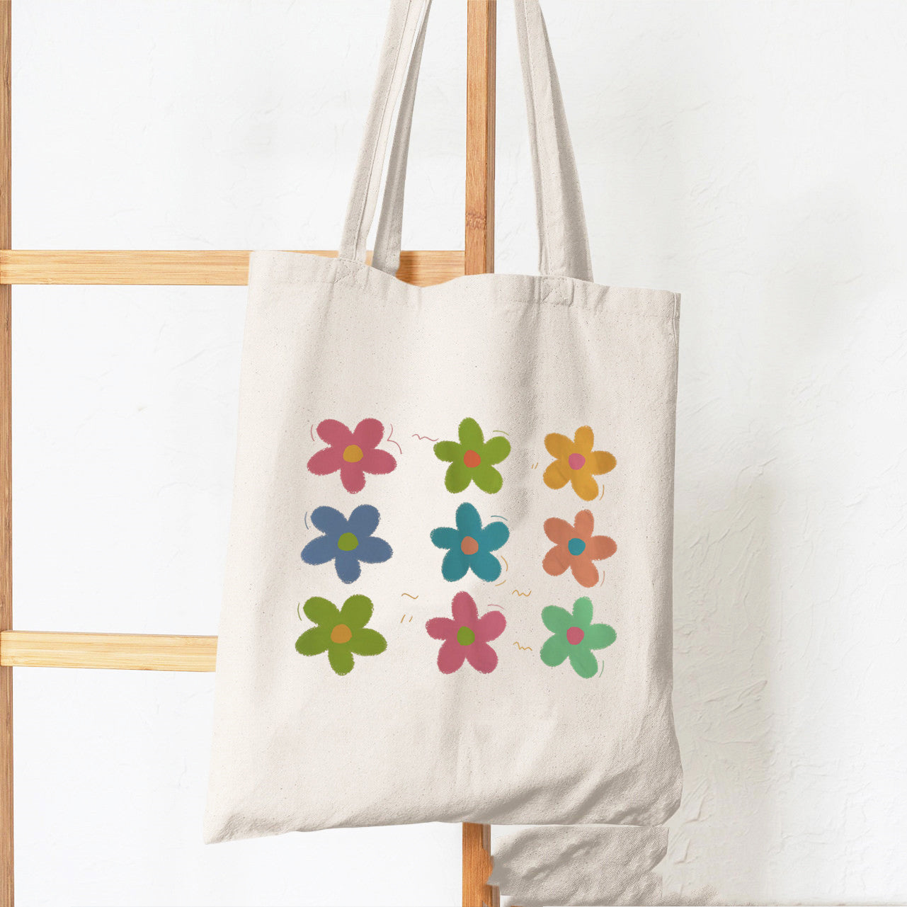 Floral Women Canvas Tote Bag Girl Reu