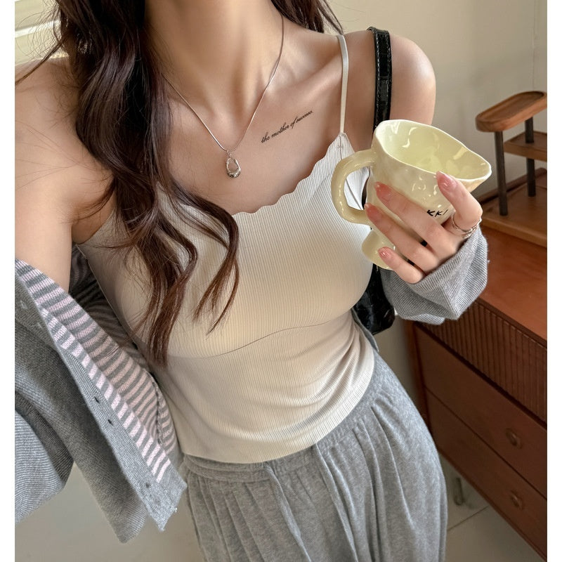 Sexy Hot Girl Spaghetti Strap Camisole Women's Ice Silk Back