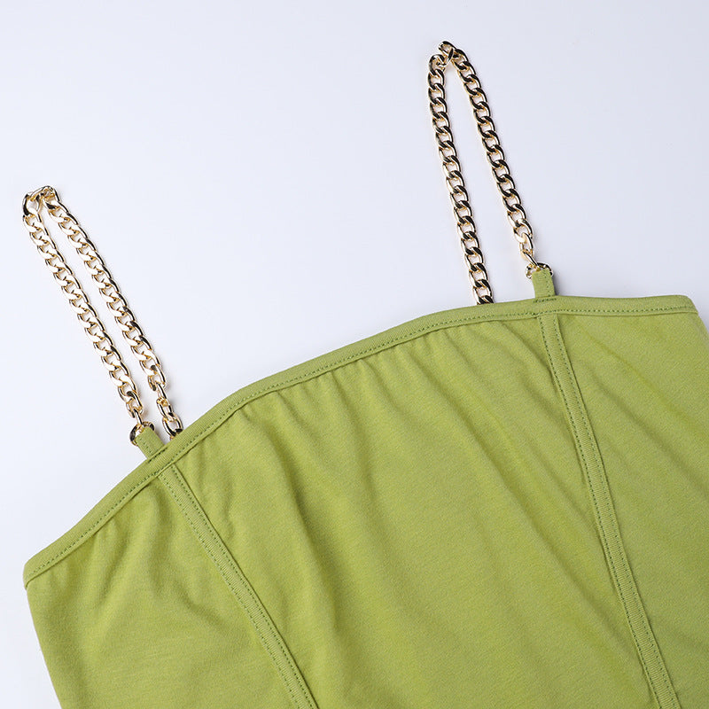 Women's Chain Sling Off-Shoulder Top