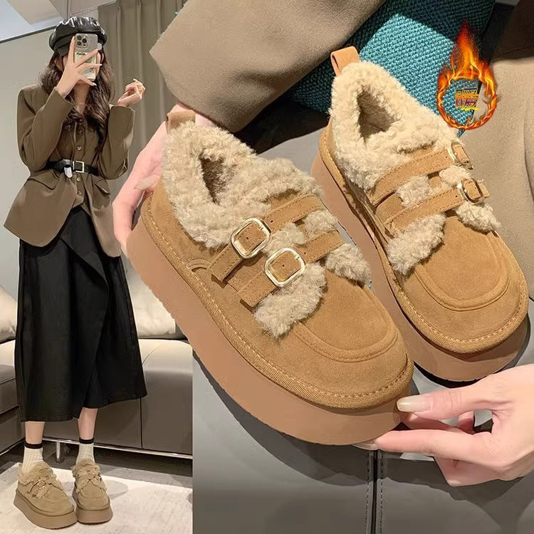Stylish Slip-on Snow Boots With Cotton Lining For Ultimate Comfort