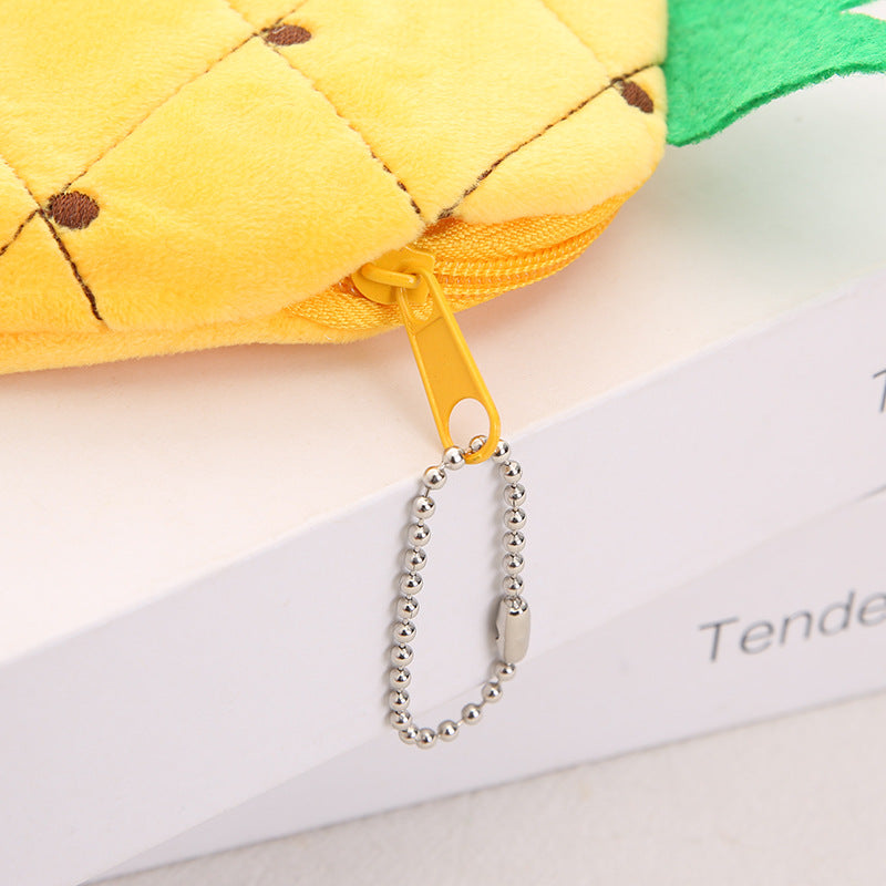 Korean Version Of The Watermelon Bag Orange Pineapple Fruit Cute Cartoon Plush Coin Purse