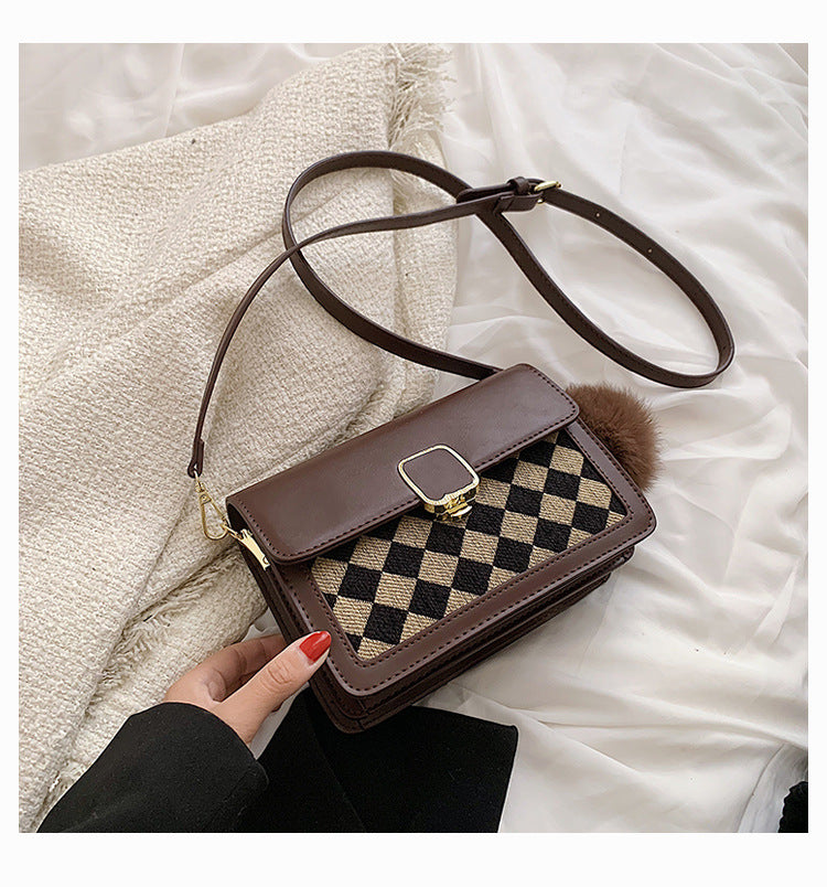 Niche Spring One Shoulder Messenger Bag Plaid