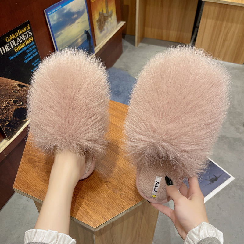Women's Home Indoor Soft Bottom Non-Slip Plush Slippers