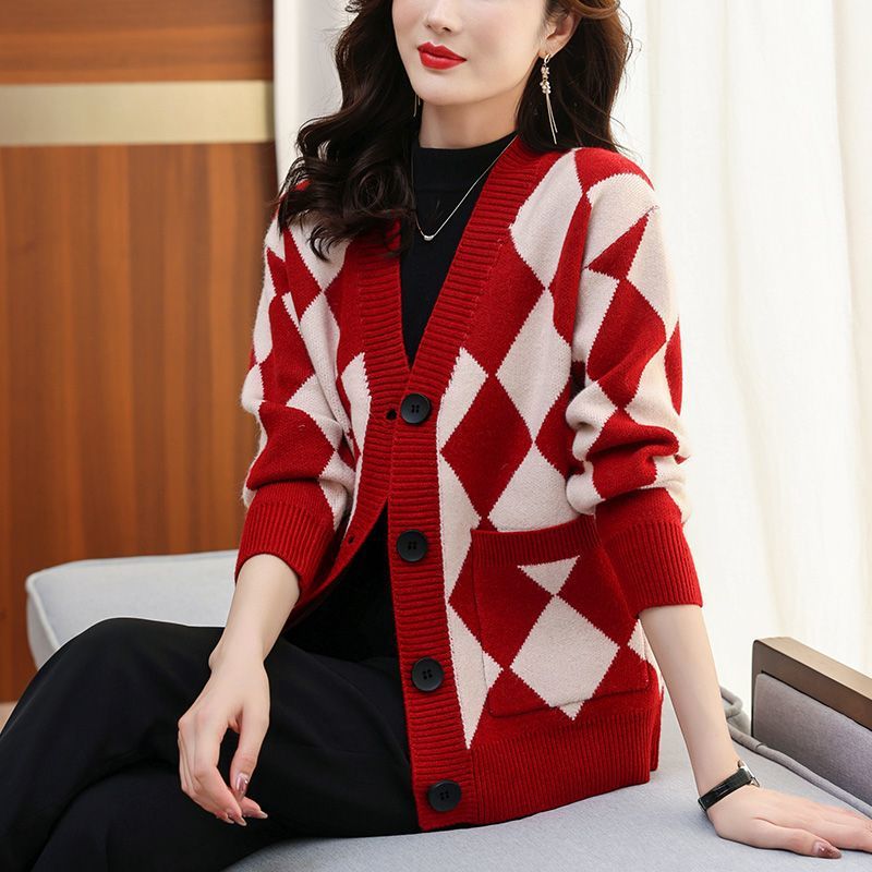 Western Style Small Shirt Slimming Youthful-looking Top Sweater Coat