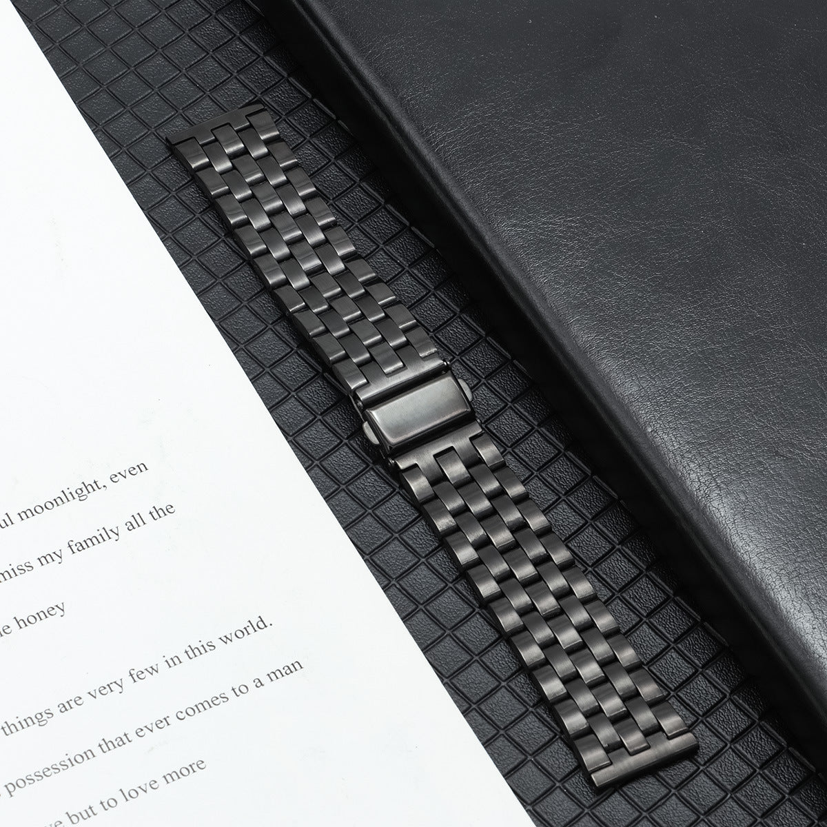 Colorful Five-bead Stainless Steel Strap