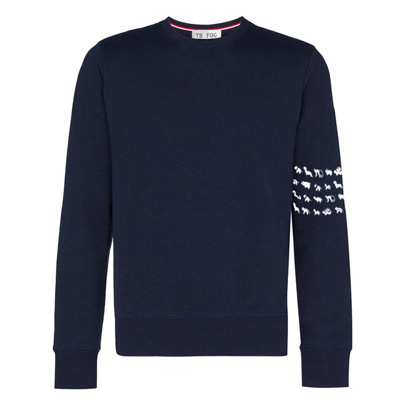 Men's Striped Long Sleeve Pullover Sweatshirt