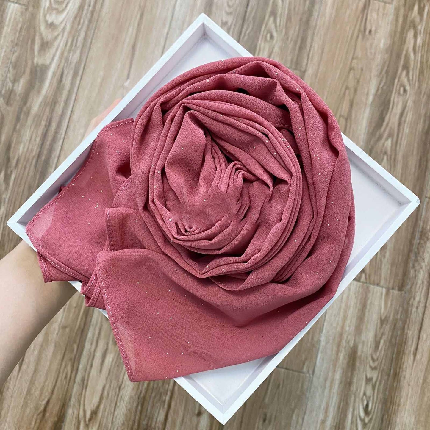 Fashion Simple Golden Chiffon Long Scarf